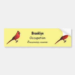 Pegatina Para Coche Ilustracion de personalizado de aves cardinales de
