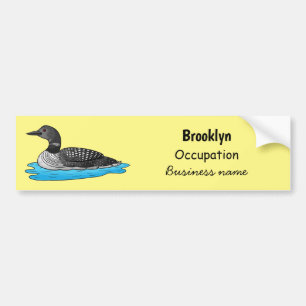 Pegatina Para Coche Ilustracion de personalizado de aves de Loon