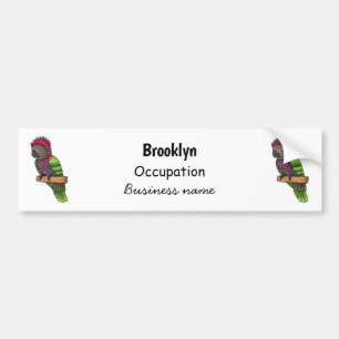 Pegatina Para Coche Ilustracion de personalizado de aves de loro con c