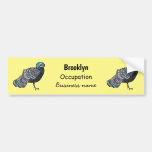 Pegatina Para Coche Ilustracion de personalizado de aves de pavo real