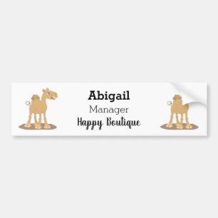 Pegatina Para Coche Ilustracion de personalizado de camello alegre y s