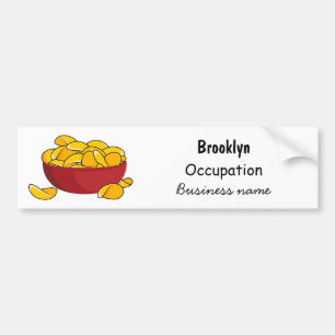 Pegatina Para Coche Ilustracion de personalizado de chips de papa