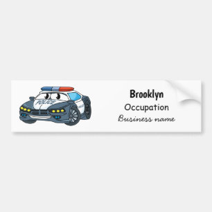 Pegatina Para Coche Ilustracion de personalizado de coche de policía f