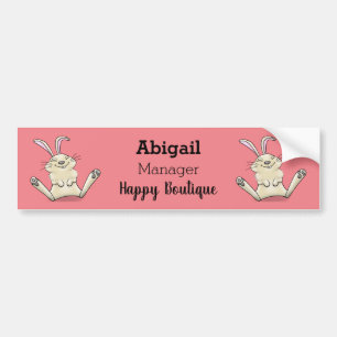 Pegatina Para Coche Ilustracion de personalizado de conejo de conejo d
