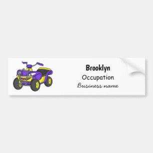 Pegatina Para Coche Ilustracion de personalizado de cuatro ruedas mora