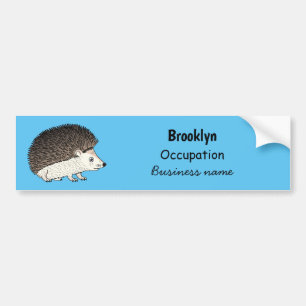 Pegatina Para Coche Ilustracion de personalizado de hedgehog espinoso