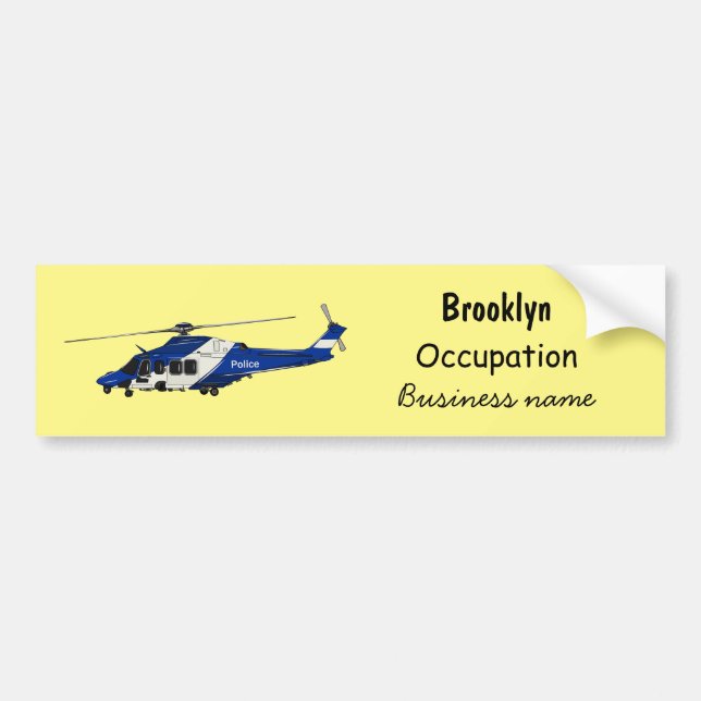 Pegatina Para Coche Ilustracion de personalizado de helicópteros de la (Frente)
