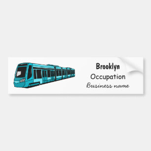 Pegatina Para Coche Ilustracion de personalizado de locomotora eléctri