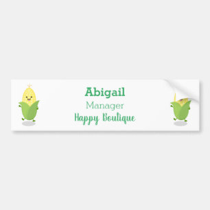 Pegatina Para Coche Ilustracion de personalizado de maíz feliz