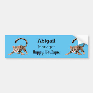 Pegatina Para Coche Ilustracion de personalizado de ocelot de Cute