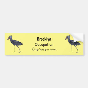 Pegatina Para Coche Ilustracion de personalizado de pájaro Shoebill