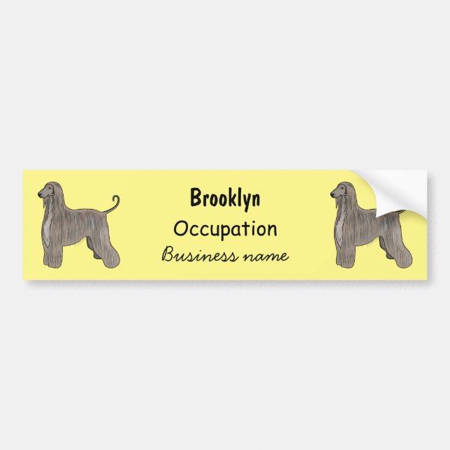 Pegatina Para Coche Ilustracion de personalizado de perro de perro per (Frente)