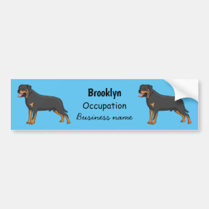 Pegatina Para Coche Ilustracion de personalizado de perro de Rottweile
