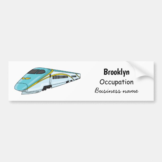 Pegatina Para Coche Ilustracion de personalizado de trenes de alta vel (Frente)