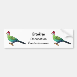 Pegatina Para Coche Ilustracion de personalizado de turaco de crema ro