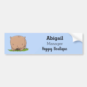Pegatina Para Coche Ilustracion de personalizado de wombat para bebé l