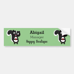 Pegatina Para Coche Ilustracion de personalizado de zorrillo alegre
