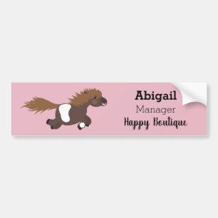 Pegatina Para Coche Ilustracion de personalizado del pony de Shetland