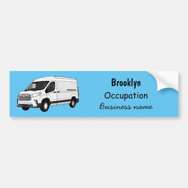 Pegatina Para Coche Ilustracion del personalizado de la camioneta de e (Frente)