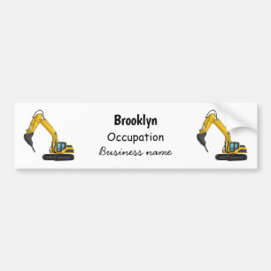 Pegatina Para Coche Ilustracion del personalizado de la excavadora de