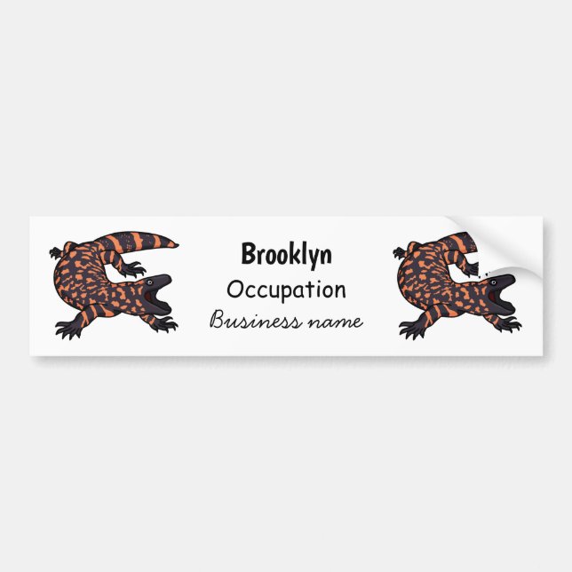 Pegatina Para Coche Ilustracion del personalizado monstruo de la gila  (Frente)