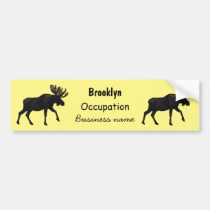 Pegatina Para Coche Ilustracion Moose personalizado
