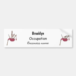 Pegatina Para Coche Ilustracion personalizado Bagpipes