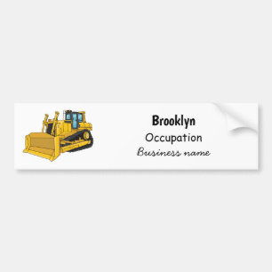Pegatina Para Coche Ilustracion personalizado Bulldozer
