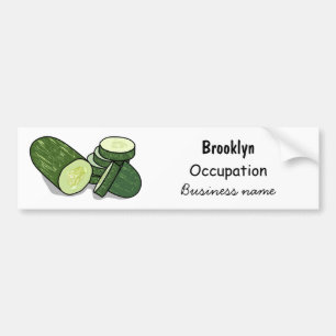 Pegatina Para Coche Ilustracion personalizado Cucumber