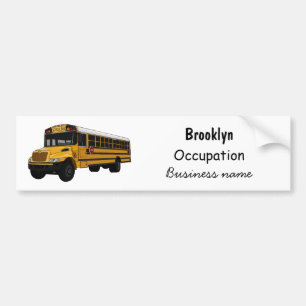 Pegatina Para Coche Ilustracion personalizado de autobús escolar