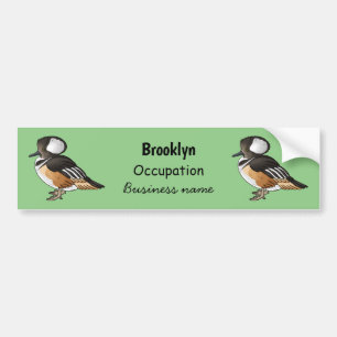 Pegatina Para Coche Ilustracion personalizado de aves merganser con ca