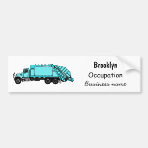 Pegatina Para Coche Ilustracion personalizado de camión de basura