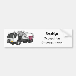 Pegatina Para Coche Ilustracion personalizado de camión de basura