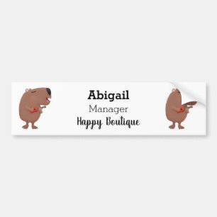 Pegatina Para Coche Ilustracion personalizado de capybara ukulele cant