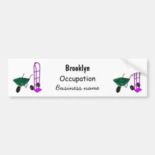 Pegatina Para Coche Ilustracion personalizado de carretillas y carrito