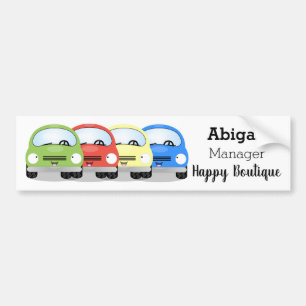 Pegatina Para Coche Ilustracion personalizado de coches Cute kawaii