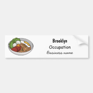 Pegatina Para Coche Ilustracion personalizado de fideos