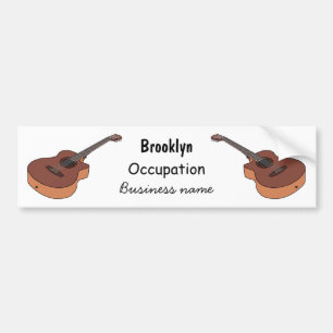 Pegatina Para Coche Ilustracion personalizado de guitarra acústica