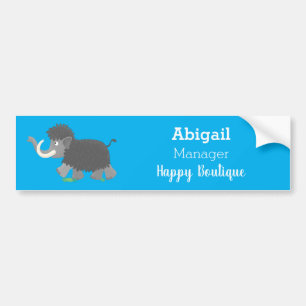 Pegatina Para Coche Ilustracion personalizado de mamut torpe