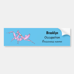 Pegatina Para Coche Ilustracion personalizado de mantis orquídea