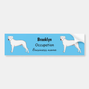Pegatina Para Coche Ilustracion personalizado de perro argentino Dogo