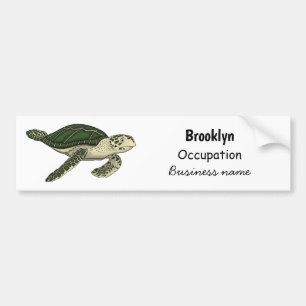 Pegatina Para Coche Ilustracion personalizado de tortugas marinas