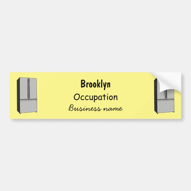 Pegatina Para Coche Ilustracion personalizado frigorífico de puerta fr (Frente)