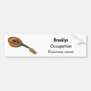 Pegatina Para Coche Ilustracion personalizado Mandolin