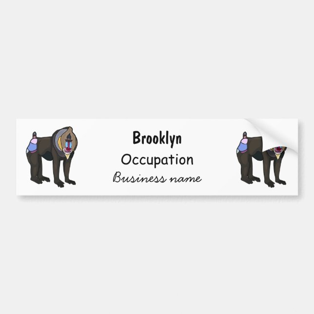 Pegatina Para Coche Ilustracion personalizado Mandrill (Frente)
