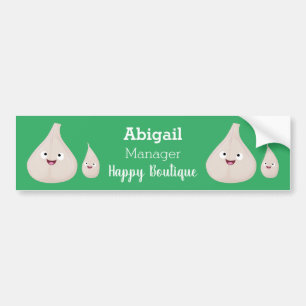 Pegatina Para Coche Ilustracion vegetal de personalizado de ajo dulce