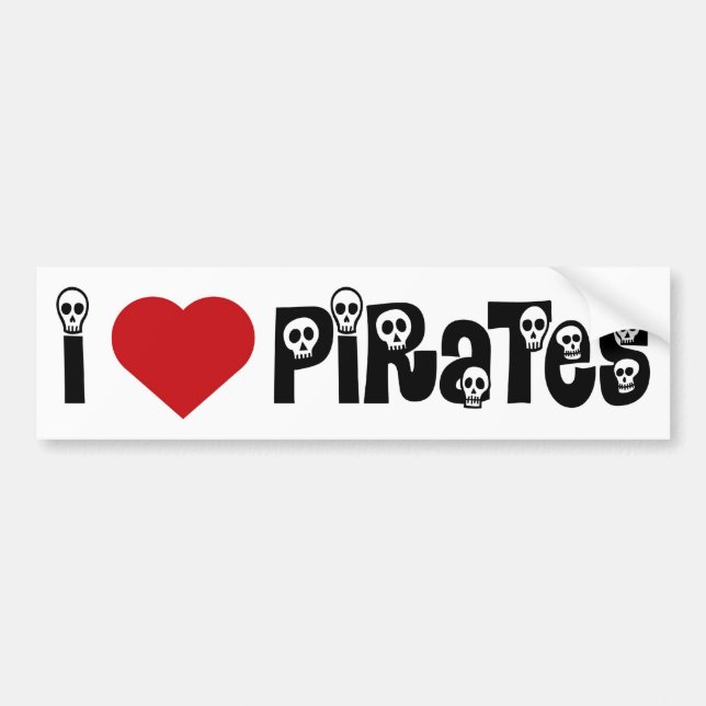 Pegatina Para Coche Iluvpirates (Frente)