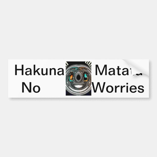 Pegatina Para Coche Imagen de arte en textura de cebra de origen étnic (Frente)