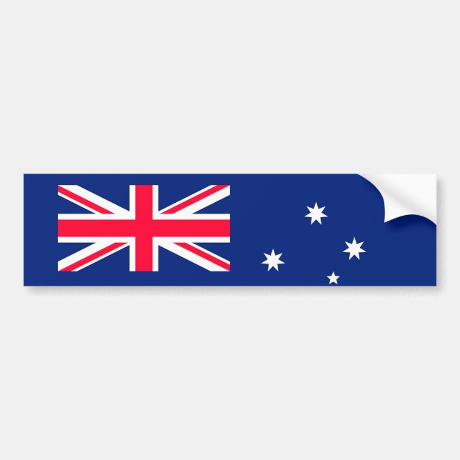 Pegatina Para Coche Imagen de bandera de Australia para Parachoque-Peg (Frente)