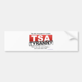 Pegatina Para Coche Imagen de la tiranía de Zazzle TSA